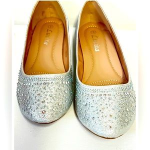 Lucita FU3-60 Women's Silver Dress Evening & Wedding Shoes size 9 Balletcore